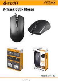 A4 TECH OP-760 USB SİYAH V-TRACK 1000 DPI MOUSE